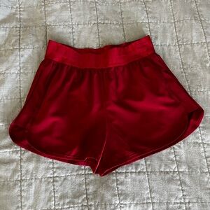 Women's Red Athletic Shorts